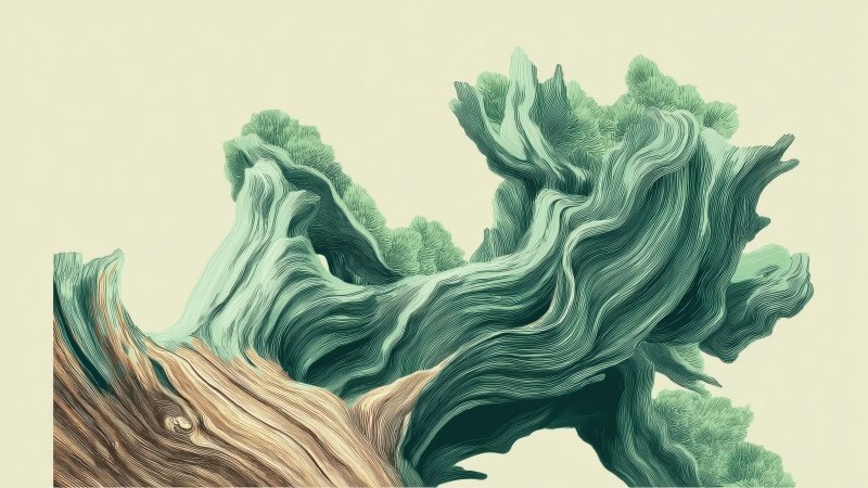 botanical design wallpaper, green leaves, sustainable design, background for desktop wallpaper (horizontal)