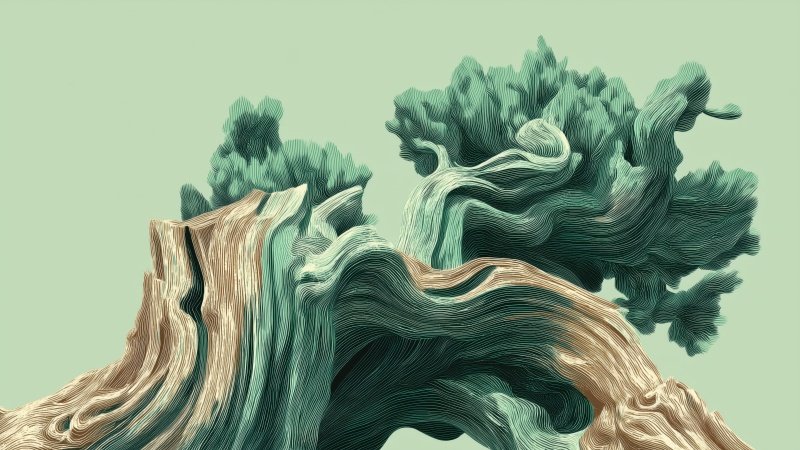 plant art wallpaper, botanical illustration, modern botanical art, background for desktop wallpaper (horizontal)