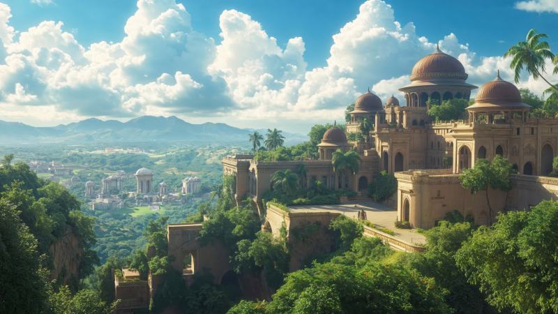 temples wallpaper, ancient, sacred sites, background for desktop wallpaper (horizontal)