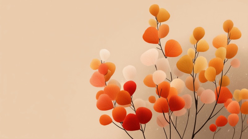 fall colors wallpaper, harvest season, golden hues, background for desktop wallpaper (horizontal)