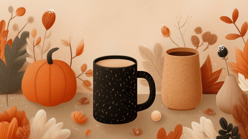 fall decor wallpaper, autumn style, seasonal home decor, background for desktop wallpaper (horizontal)