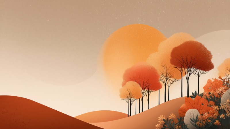 fall weather wallpaper, autumn colors, leaf peeping, background for desktop wallpaper (horizontal)