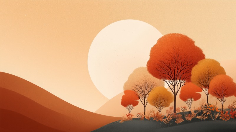 fall weather wallpaper, harvest season, autumn scenery, background for desktop wallpaper (horizontal)