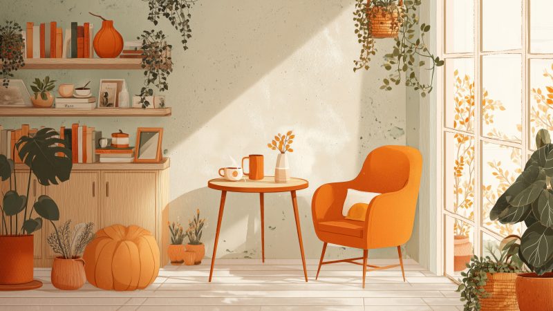 fall style wallpaper, seasonal home, rustic charm, background for desktop wallpaper (horizontal)
