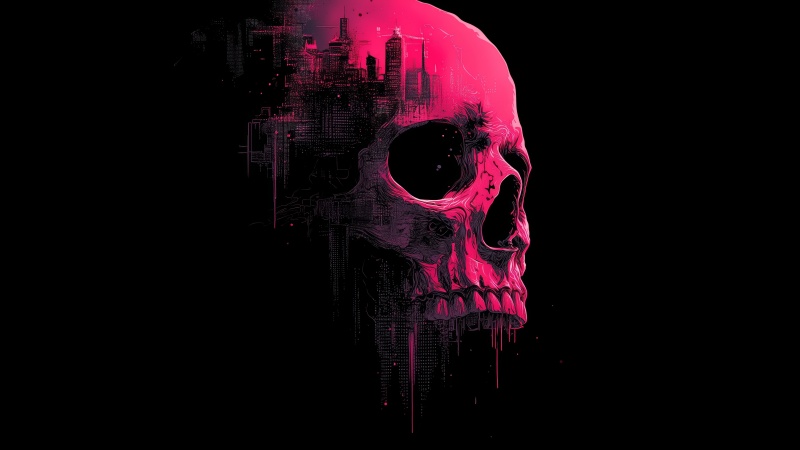 skull images wallpaper, spooky decor, skull art, background for desktop wallpaper (horizontal)