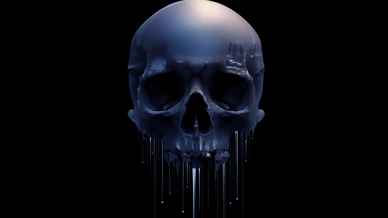 skulls wallpaper, spooky art, gothic imagery, background for desktop wallpaper (horizontal)