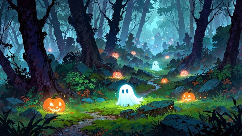 halloween pumpkin wallpaper, spooky decorations, pumpkin carving, background for desktop wallpaper (horizontal)