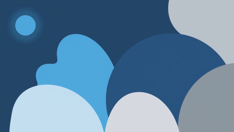 blue shapes wallpaper, soft color palette, modern backgrounds, background for desktop wallpaper (horizontal)