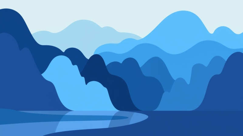 flat blue color wallpaper, clean aesthetic, clean lines, background for desktop wallpaper (horizontal)