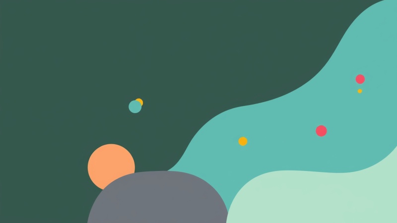 flat shape wallpaper, simple shapes, eco-friendly, background for desktop wallpaper (horizontal)