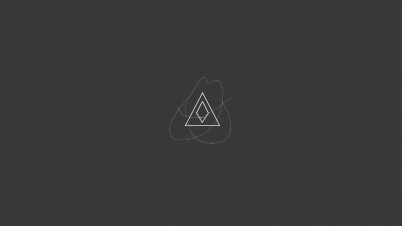 black shapes wallpaper, flat art, simple forms, background for desktop wallpaper (horizontal)