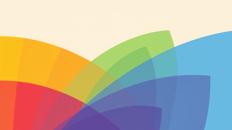 colorful shapes wallpaper, visual spectrum, color palette, background for desktop wallpaper (horizontal)