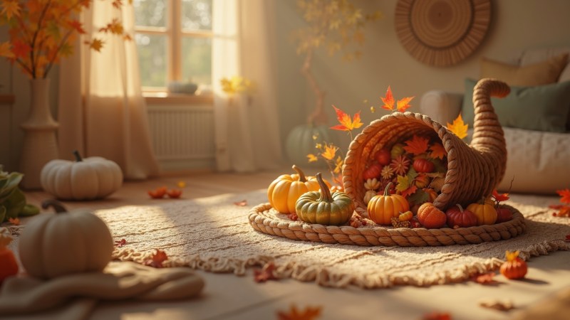 happy thanksgiving wallpaper, thanksgiving decor, holiday cheer, background for desktop wallpaper (horizontal)