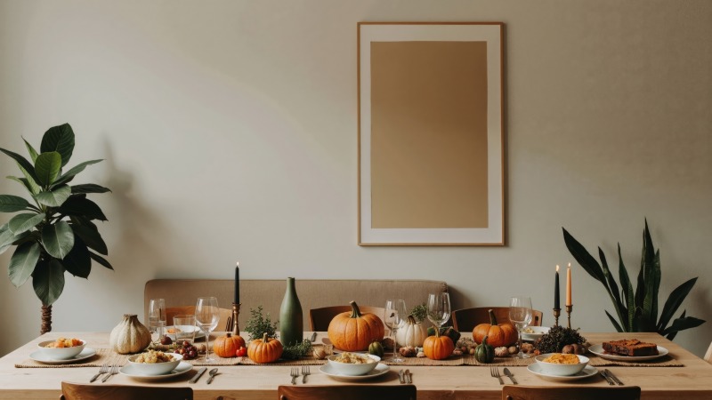 holiday gathering ideas wallpaper, festive recipes, thanksgiving recipes, background for desktop wallpaper (horizontal)