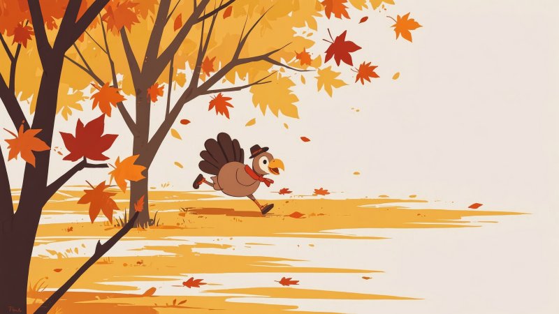 turkey trot wallpaper, turkey race, fun run, background for desktop wallpaper (horizontal)