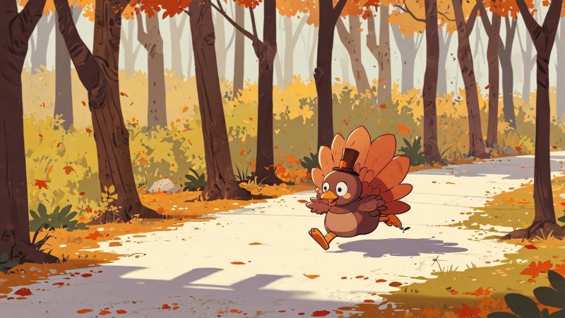 turkey trot wallpaper, turkey race, fun run, background for desktop wallpaper (horizontal)