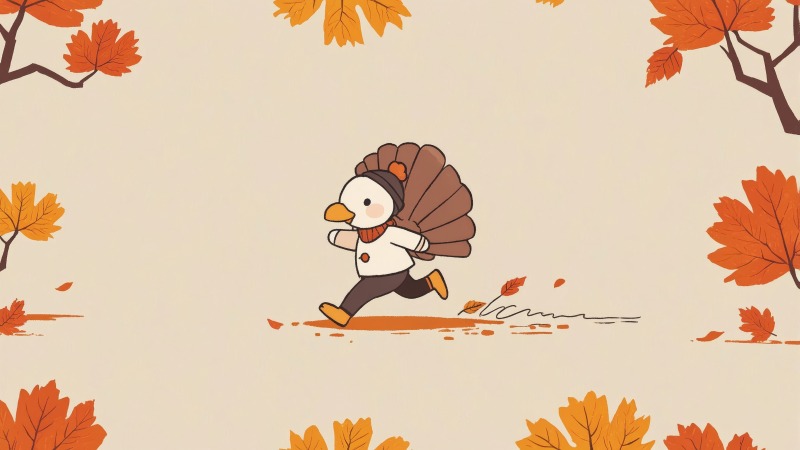 turkey trot wallpaper, turkey race, charity run, background for desktop wallpaper (horizontal)
