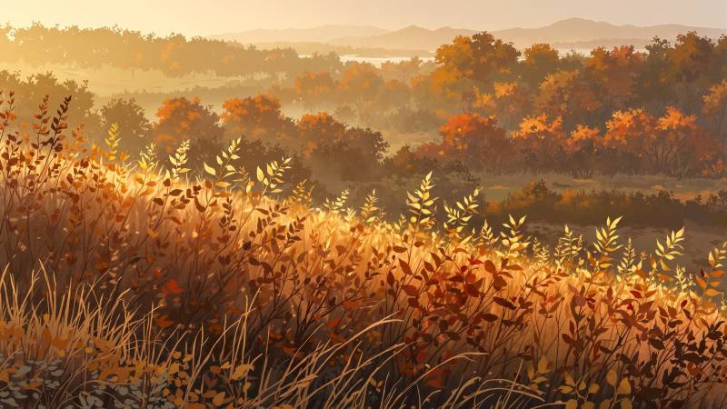 scenic landscapes wallpaper, pumpkin patches, golden harvest, background for desktop wallpaper (horizontal)