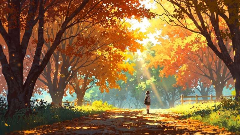 golden meadow wallpaper, autumn landscape, peaceful scenery, background for desktop wallpaper (horizontal)