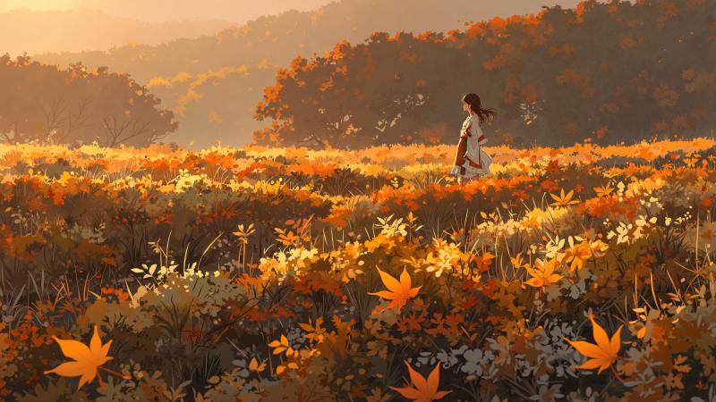 fall vibes wallpaper, countryside views, cozy vibes, background for desktop wallpaper (horizontal)