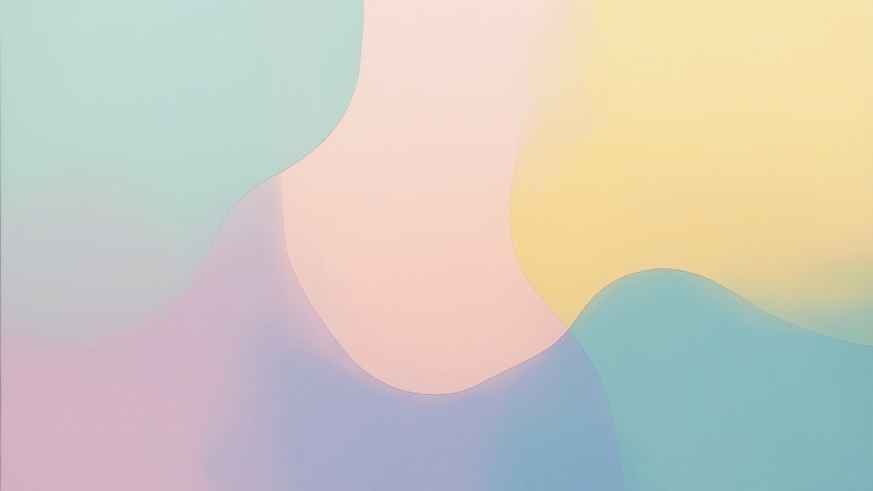 glass look wallpaper, pastel aesthetics, soft color palettes, background for desktop wallpaper (horizontal)