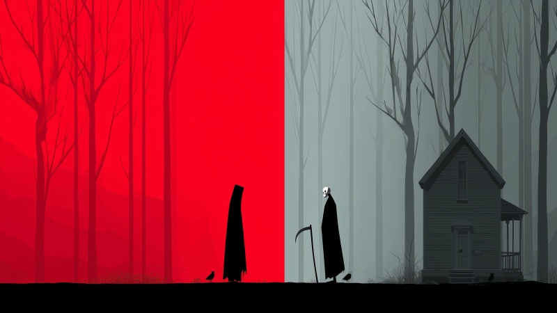 spooky images wallpaper, dark fantasy art, horror imagery, background for desktop wallpaper (horizontal)