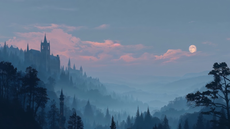 halloween night wallpaper, supernatural themes, spooky scenery, background for desktop wallpaper (horizontal)