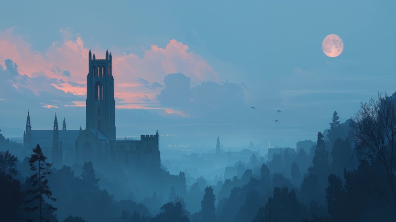 gothic halloween wallpaper, supernatural, witching hour, background for desktop wallpaper (horizontal)