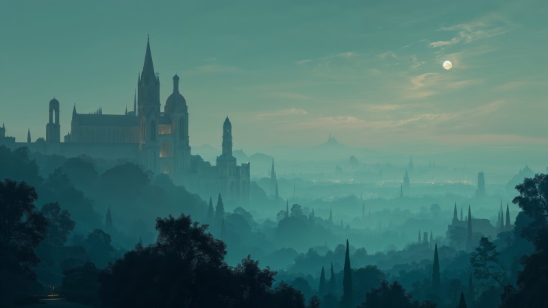 haunted house wallpaper, supernatural themes, dark arts, background for desktop wallpaper (horizontal)