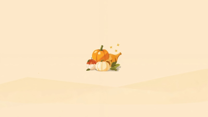 clipart wallpaper, thanksgiving art, seasonal clipart, background for desktop wallpaper (horizontal)
