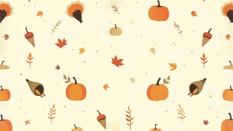 autumn illustrations wallpaper, 4k nature wallpaper, harvest clipart, background for desktop wallpaper (horizontal)