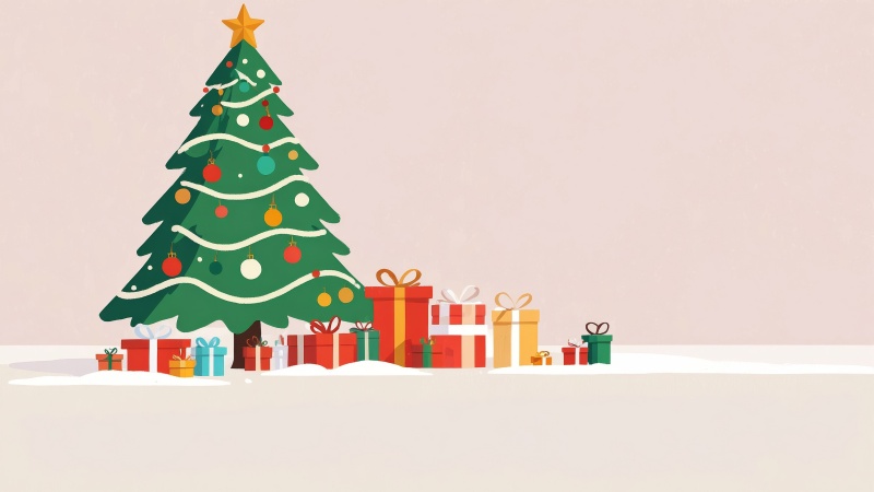 wrapping paper wallpaper, holiday gifts, christmas decorations, background for desktop wallpaper (horizontal)