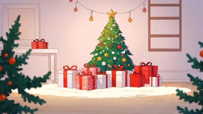 christmas gift wallpaper, holiday shopping, gift ideas for her, background for desktop wallpaper (horizontal)