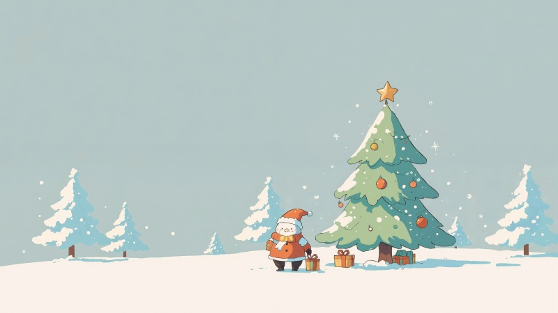 evergreen trees wallpaper, december celebrations, snowy pine trees, background for desktop wallpaper (horizontal)