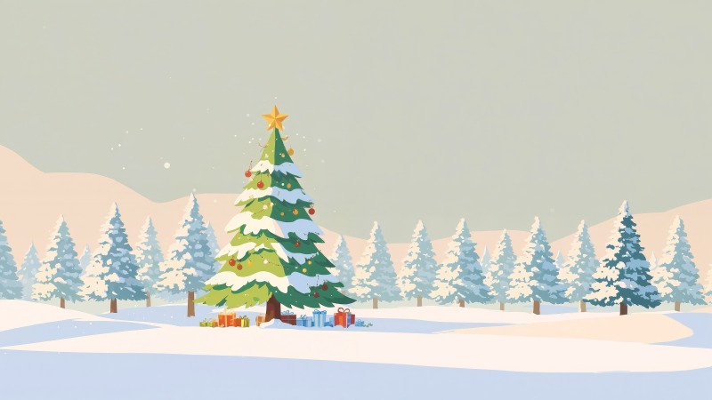 seasonal cheer wallpaper, december nights, cozy nights, background for desktop wallpaper (horizontal)