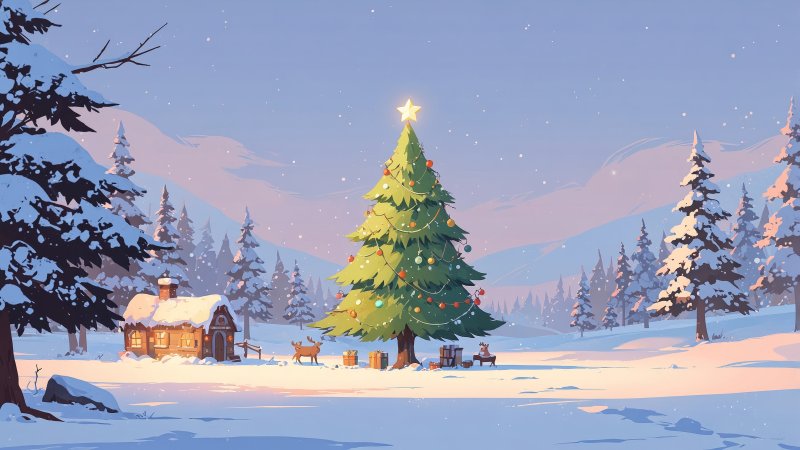 festive lights wallpaper, december holidays, december celebrations, background for desktop wallpaper (horizontal)