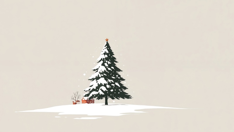 pine forest wallpaper, pine trees, winter holidays, background for desktop wallpaper (horizontal)