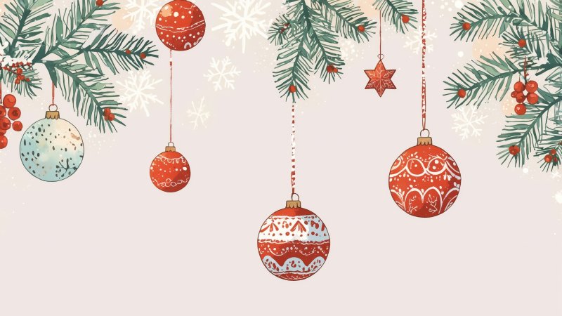 christmas wallpaper wallpaper, new year festivities, snowflake patterns, background for desktop wallpaper (horizontal)