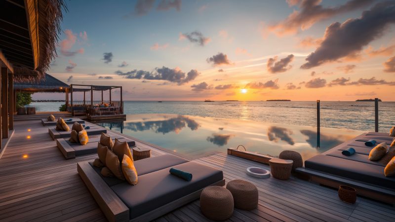 5k wallpaper, North Male Atoll, travel destination, background for desktop wallpaper (horizontal)