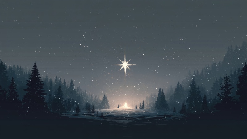 bethlehem star wallpaper, nativity scene, holiday celebrations, background for desktop wallpaper (horizontal)
