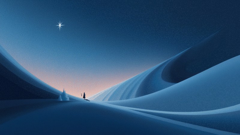 cozy evenings wallpaper, twinkling lights, winter nights, background for desktop wallpaper (horizontal)