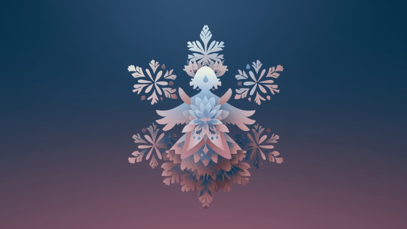 angel snow wallpaper, christmas angel, angelic decor, background for desktop wallpaper (horizontal)