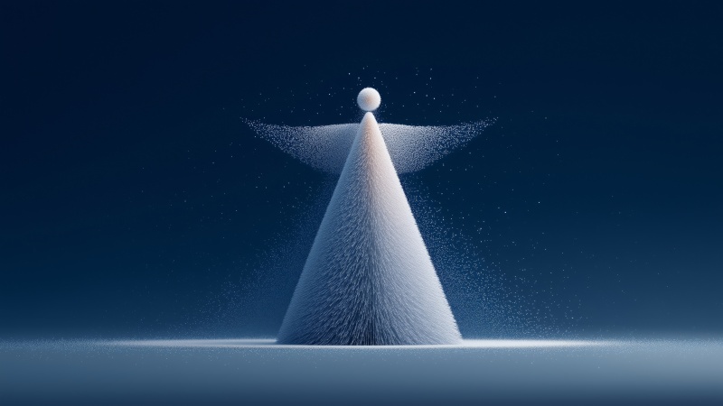 angel snow wallpaper, christmas angel, holiday celebration, background for desktop wallpaper (horizontal)