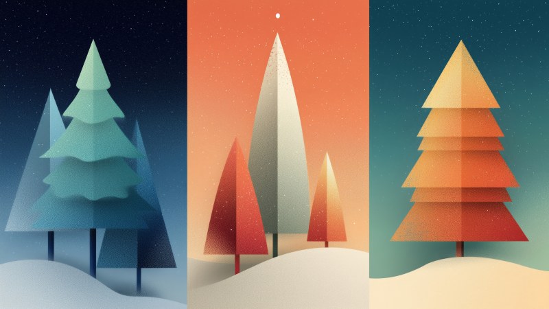 winter tree wallpaper, tranquil landscape, seasonal decoration, background for desktop wallpaper (horizontal)