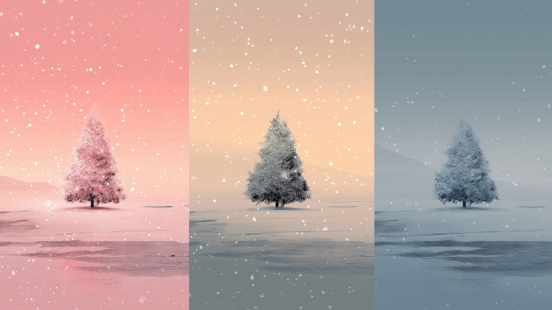 winter tree wallpaper, snowy forest, winter wallpaper, background for desktop wallpaper (horizontal)