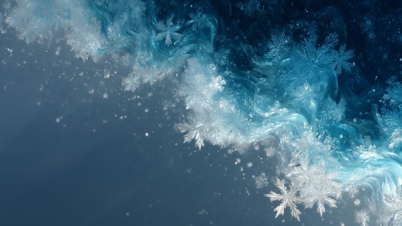 snowflakes wallpaper wallpaper, snow scenery, serene wallpaper, background for desktop wallpaper (horizontal)