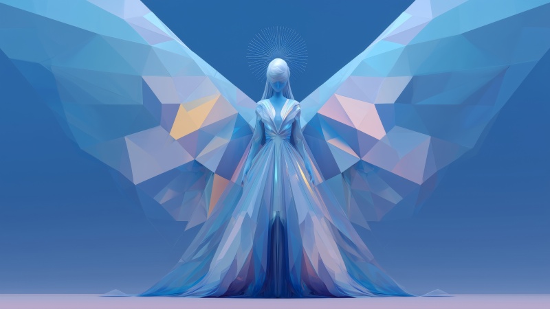 crystal art wallpaper, frozen art, winter fantasy, background for desktop wallpaper (horizontal)