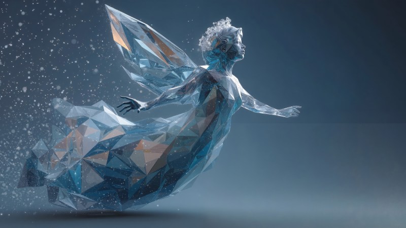 icy blue wallpaper, magical winter, chill aesthetics, background for desktop wallpaper (horizontal)