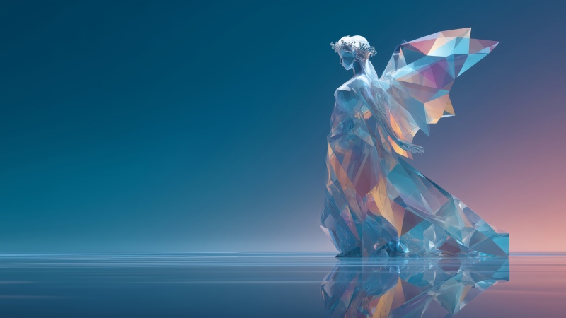 arctic beauty wallpaper, chill aesthetics, ice crystals, background for desktop wallpaper (horizontal)