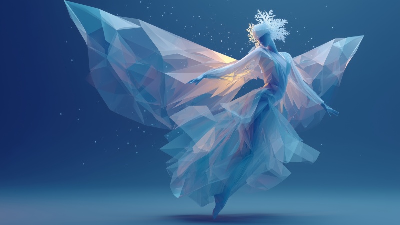 frozen dreams wallpaper, magical winter, ice princess, background for desktop wallpaper (horizontal)